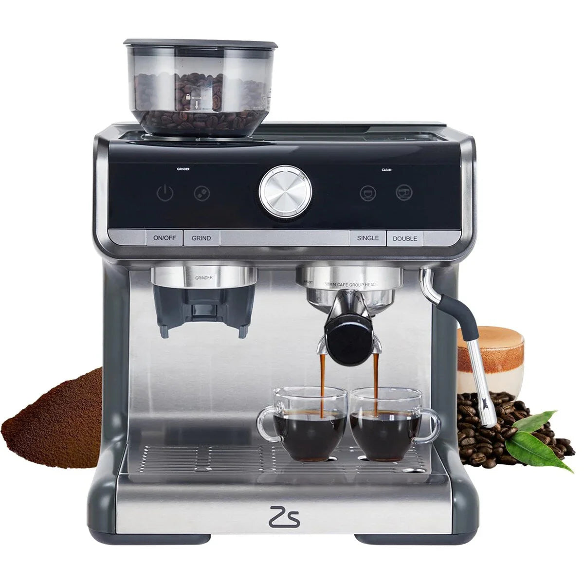 Machine à café expresso, avec moulin, réservoir d'eau de 2,8 L
