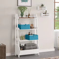 Étagère échelle à 4 niveaux de 61 cm avec bac de rangement, blanc