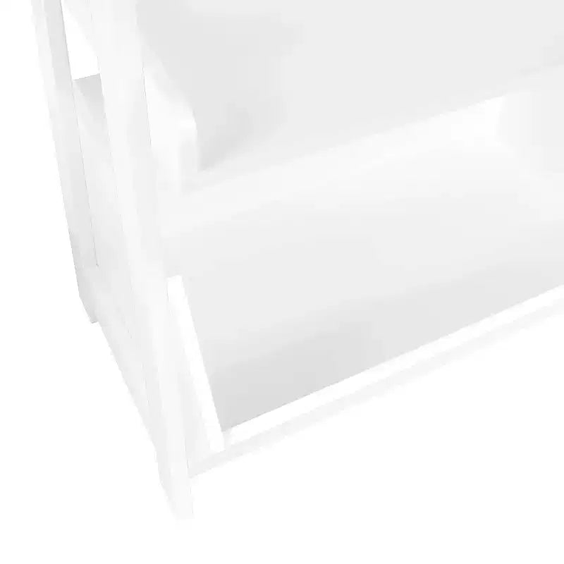 Étagère échelle à 4 niveaux de 61 cm avec bac de rangement, blanc