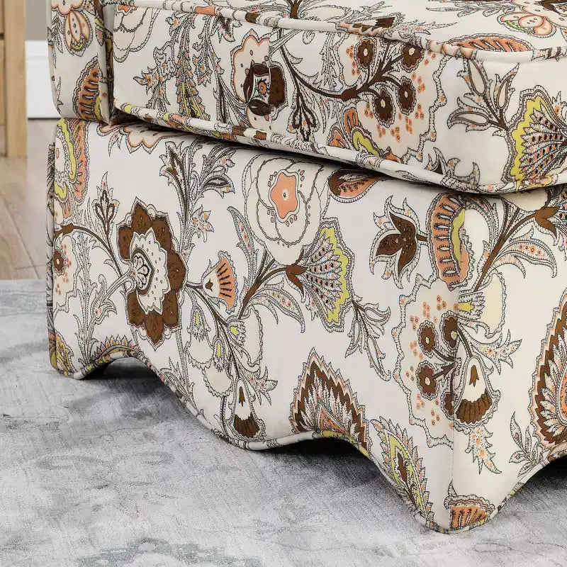 Chaise de salle à manger sans accoudoirs en flanelle avec dossier et assise coussinés