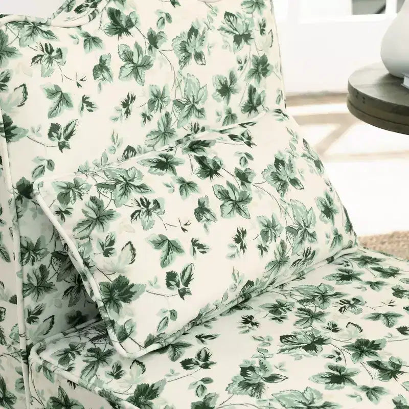 Chaise de salle à manger sans accoudoirs en flanelle avec dossier et assise coussinés