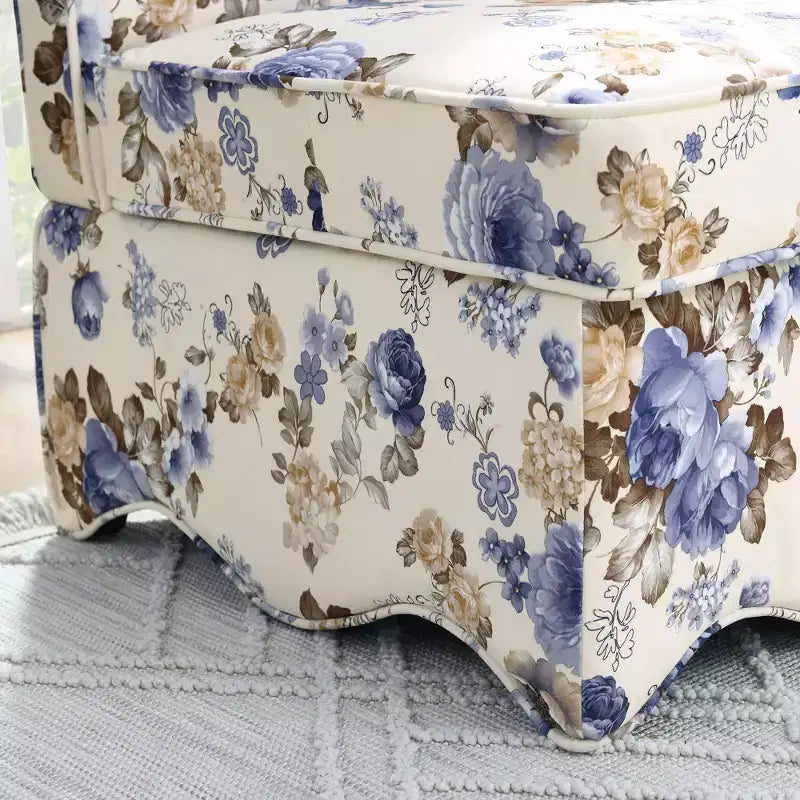 Chaise de salle à manger sans accoudoirs en flanelle avec dossier et assise coussinés