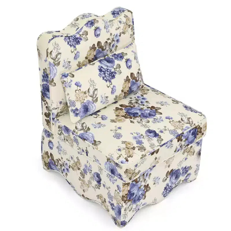 Chaise de salle à manger sans accoudoirs en flanelle avec dossier et assise coussinés