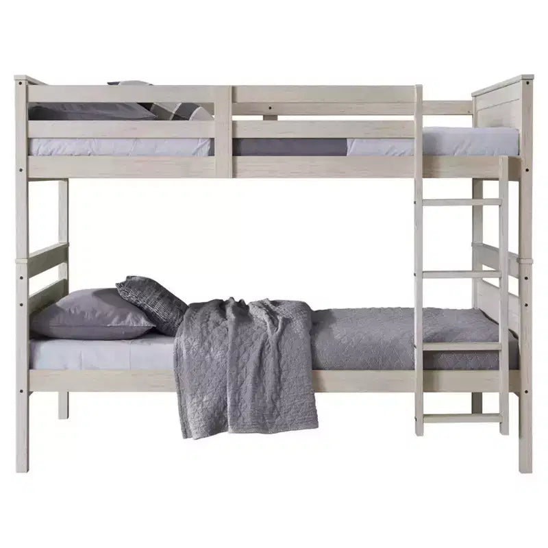 Lit superposé simple sur simple en bois massif, lit jumeau convertible