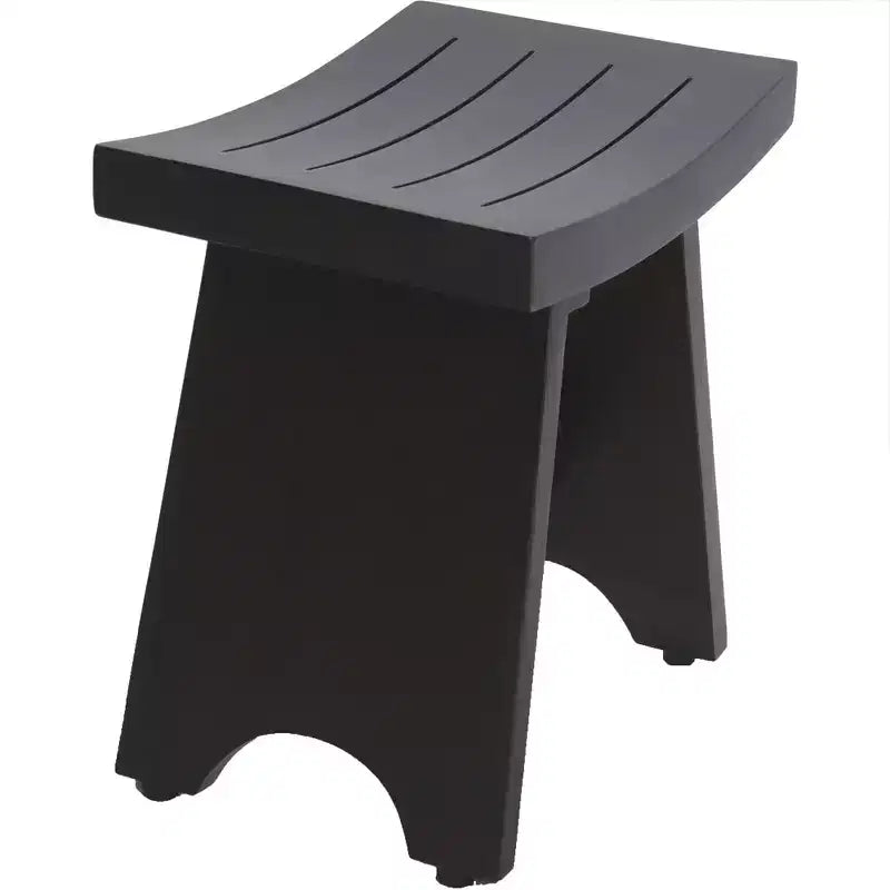 Banc de douche rectangulaire en teck, marron foncé, 18 po.