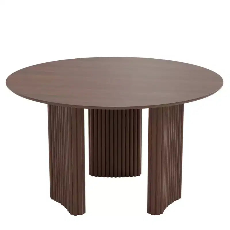 Table de salle à manger ronde et chic de 46 pouces avec piédestal robuste pour 4 personnes