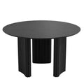 Table de salle à manger ronde et chic de 46 pouces avec piédestal robuste pour 4 personnes