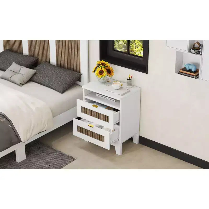 Commode de chambre de style rustique avec 6 tiroirs, meuble de rangement en bois avec poignées métalliques pour salon et couloir, marron