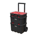 Keter Stack-n-Roll – Système modulaire 3 pièces de rangement et d'organisation d'outils mobile en résine durable