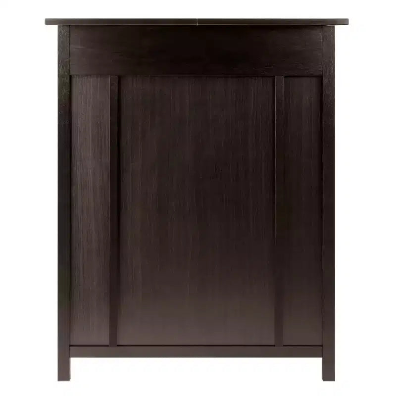 Meuble à Vin Bois/Espresso - Rangement à Alcool en Bois Massif, Casier 14 Bouteilles, Porte-Verres