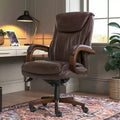Fauteuil de bureau de direction grande taille et fort en coloris café