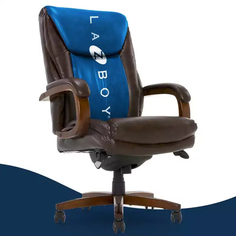 Fauteuil de bureau de direction grande taille et fort en coloris café