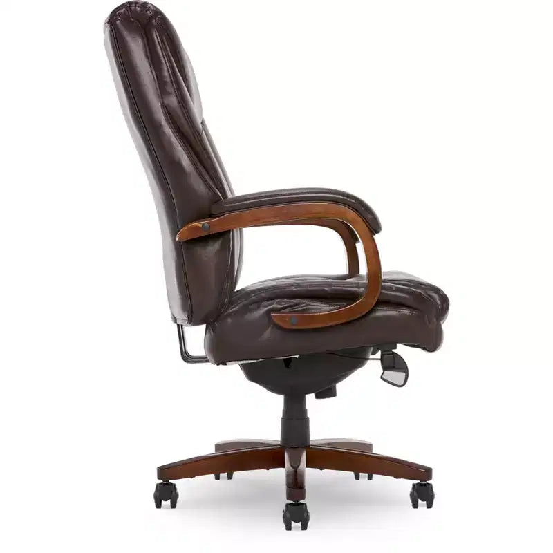 Fauteuil de bureau de direction grande taille et fort en coloris café