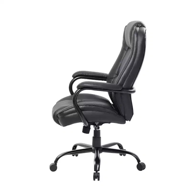 Fauteuil de bureau renforcé Noir - Pivotant, Piétement métallique, Capacité de 180 kg
