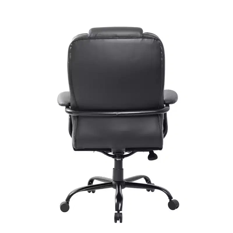 Fauteuil de bureau renforcé Noir - Pivotant, Piétement métallique, Capacité de 180 kg