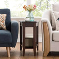 Table d'appoint compensée pour fauteuil inclinable, finition merisier foncé