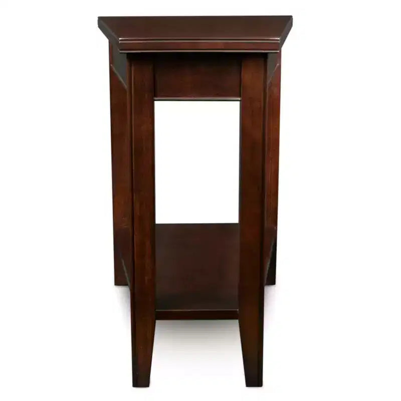 Table d'appoint compensée pour fauteuil inclinable, finition merisier foncé