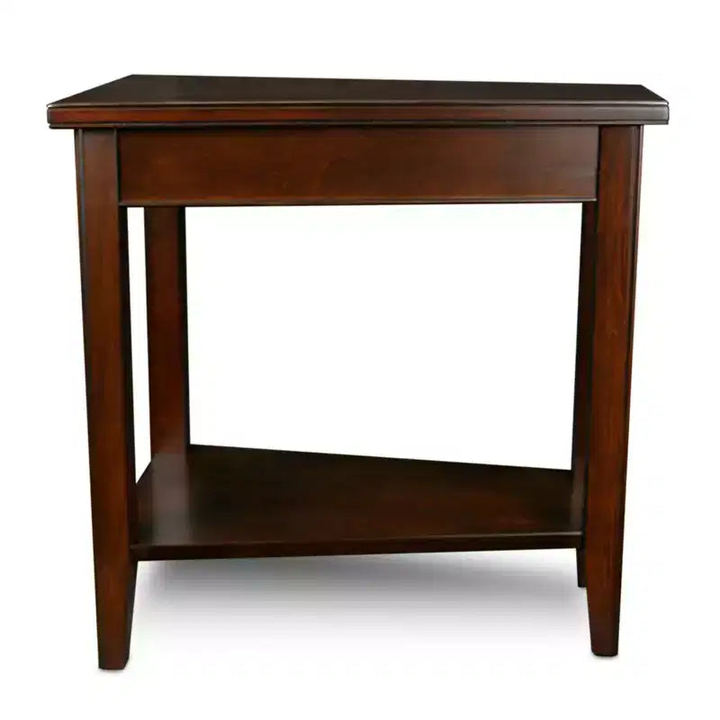 Table d'appoint compensée pour fauteuil inclinable, finition merisier foncé