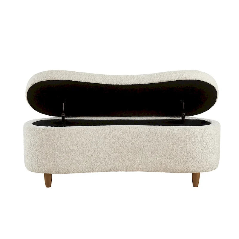 Banc de rangement rabattable INK+IVY Bailey Taupe Boucle