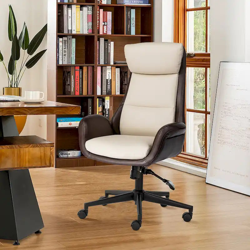 Chaise de bureau en similicuir - Pivotante - Plusieurs coloris