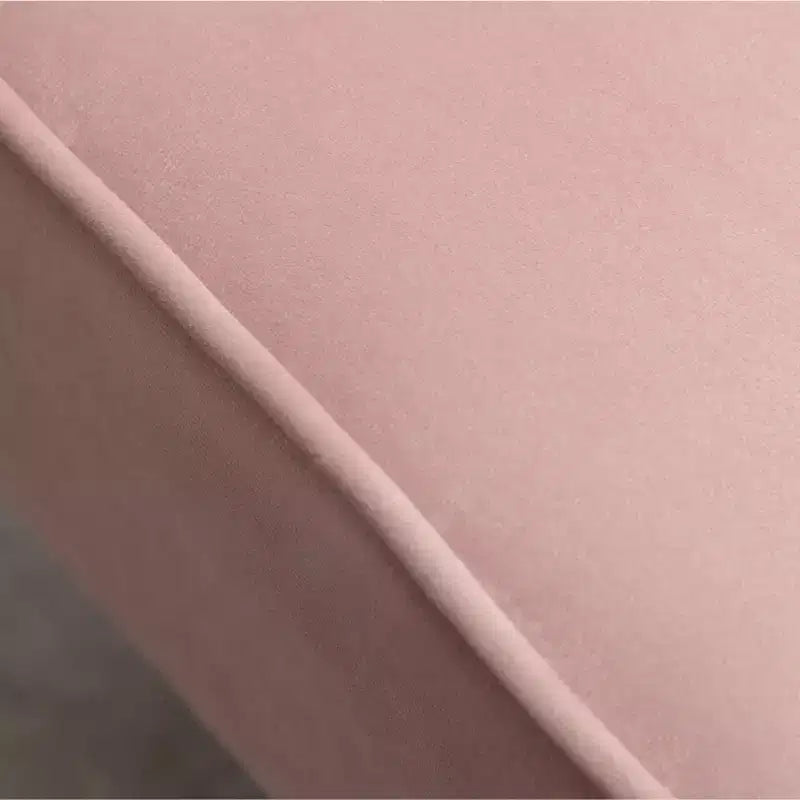 Fauteuil d'appoint en velours rose avec pieds en bois