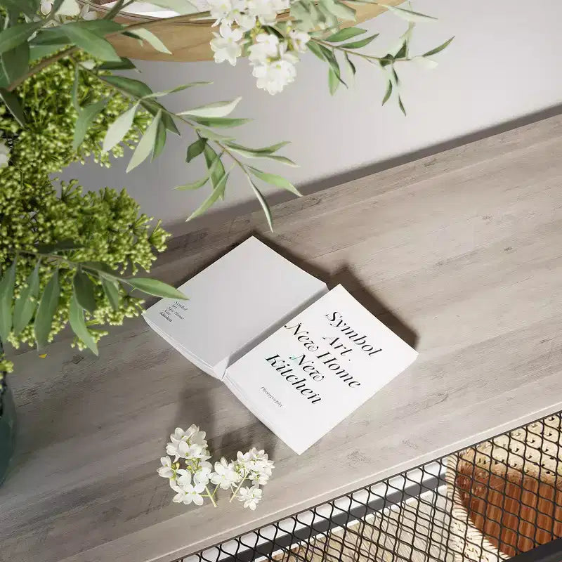 Console industrielle 40", table d'entrée à 3 niveaux avec étagère de rangement, table de canapé étroite