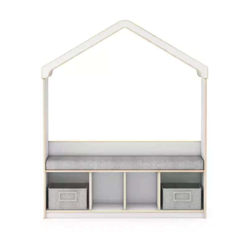 Coin lecture pour enfants - Banc de rangement avec étagère et casiers pour livres pour enfants