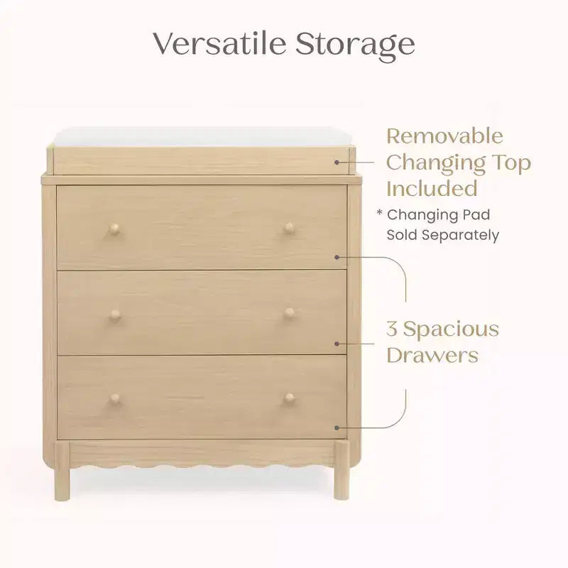 Commode à 3 tiroirs avec plan à langer