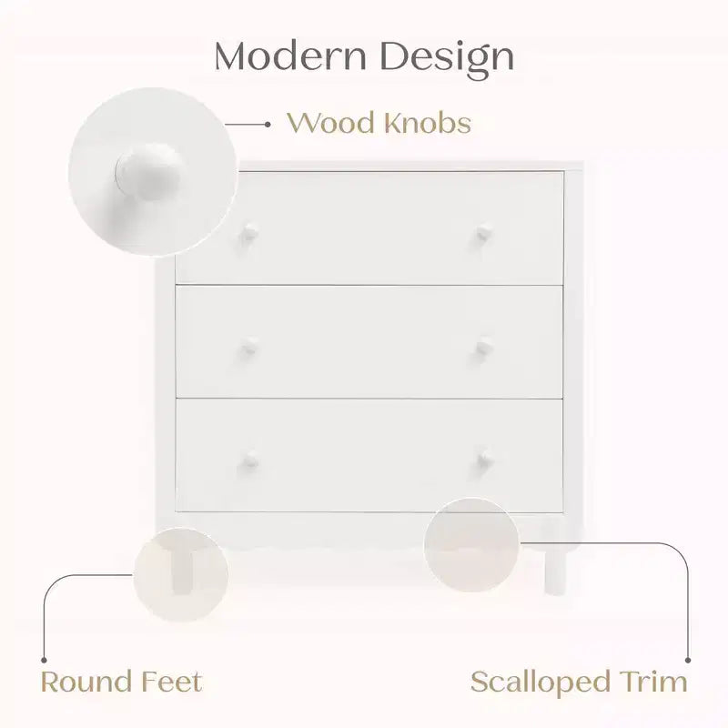 Commode à 3 tiroirs avec plan à langer