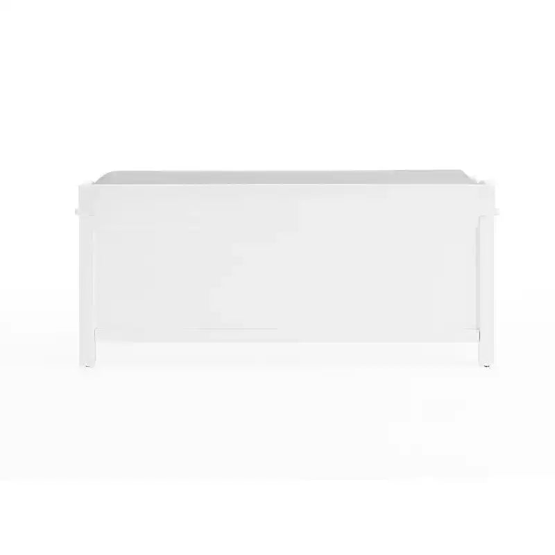 Banc de rangement en bois de 114 cm avec coussin