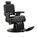 Chaise de barbier robuste inclinable hydraulique JAXSON, cadre noir